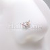 Iridescent Bling Butterfly Nose Stud Ring