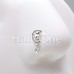 Crescent Moon Face Dangle Nose Stud Ring