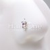 Iridescent Bling Square Triangle Nose Stud Ring