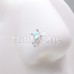 Illuminating Moonstone Diamond CZ Nose Stud Ring