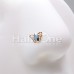 Golden Marquis Butterfly Nose Stud Ring