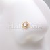 Golden Sun Crescent Moon Nose Stud Ring