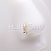 Golden Dainty Prong Set Dangle Nose Stud Ring