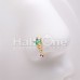 Tropical Pineapple Dangle Gem Nose Stud Ring