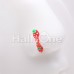 Double Strawberry Dangle Nose Stud Ring