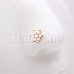 Golden White Opal Flower Cluster Nose Stud Ring