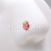 Red Enamel Strawberry Nose Stud Ring