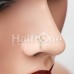 Golden Heart Cross Dangle Gem Nose Stud Ring