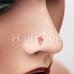 Golden Enchanted Rose L-Shape Nose Ring