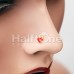 Golden Devil's Heart L-Shape Nose Ring