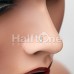 Golden Illuminating TearDrop Shape L-Shape Nose Ring