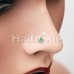 Royal Highness Glitter Cannabis Pot Leaf  L-Shape Nose Ring