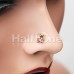 Golden Teddy Bear L-Shape Nose Ring