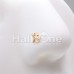 Golden Fluttering Butterfly L-Shaped Nose Ring