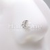 Gemmed Crescent Moon L-Shaped Nose Ring