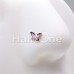 Golden Lavender Butterfly L-Shaped Nose Ring