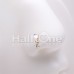 Golden Heart Prong Set Dangle Gem L-Shape Nose Ring