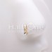 Golden Dainty Prong Set Dangle L-Shaped Nose Ring
