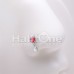 Valentine Doiley Heart Dangle Gem L-Shaped Nose Ring
