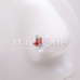 Heart Cherry Pearl Dangle L-Shape Nose Ring