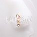 Golden Iridescent Pear Shape Dangle L-Shape Nose Ring