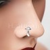 Celestial Planet Star Dangle L-Shaped Nose Ring