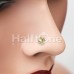 Golden CZ Iridescent Celestial Bursting Sun L-Shape Nose Ring