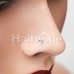 Heart Moonstone L-Shape Nose Ring