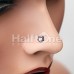 Black Iridescent Cat Silhouette Face L-Shape Nose Ring