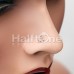Rose Gold Bezel Trilogy L-Shape Nose Ring