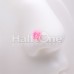 Golden Pink Rose L-Shape Nose Ring