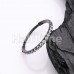 Black Side Facing Multi Gem Steel Seamless Hinged Clicker Nose Hoop