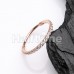 Rose Gold Side Facing Multi Gem Steel Seamless Hinged Clicker Nose Hoop