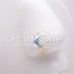 Golden Moon Gem Bendable Nose Hoop