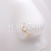 Golden CZ Star & Moon Bendable Nose Hoop