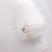 Golden Opal Crescent Moon Bendable Nose Hoop