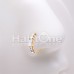 Golden Cubic CZ Baguette Gem Bendable Nose Hoop