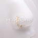 Golden Blooming CZ Marquis Leaf Cluster Bendable Nose Hoop