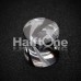 Marble Stripe Acrylic Double Flared Ear Gauge Plug