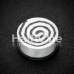 Hypnotic Swirls Acrylic Single Flared Ear Gauge Plug