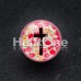 Floral Cosmic Cross Single Flared Ear Gauge Plug