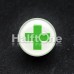 Green Cross Toxic Emergency Single Flared Ear Gauge Plug