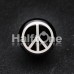 Peace Logo Single Flared Ear Gauge Plug