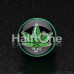 Marijuana Cannabis Pot Leaf  Weed Single Flared Ear Gauge Plug