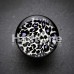 Purple Snow Leopard Print Single Flared Ear Gauge Plug