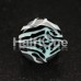 Glow in the Dark Zebra Stripe Single Flared Ear Gauge Plug