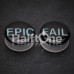 Glow in the Dark Epic Fail Single Flared Ear Gauge Plug