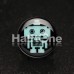 Glow in the Dark Robot Single Flared Ear Gauge Plug