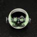 Glow in the Dark Skull Mustache Single Flared Ear Gauge Plug