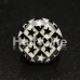 Glow in the Dark Checkered Stars Single Flared Ear Gauge Plug